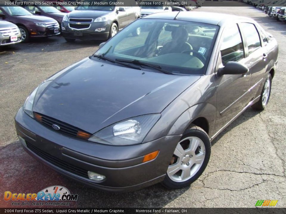 2004 Ford Focus ZTS Sedan Liquid Grey Metallic / Medium Graphite Photo #9