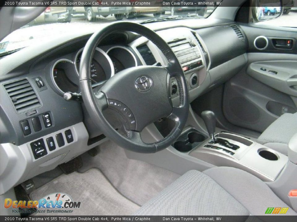 Graphite Interior - 2010 Toyota Tacoma V6 SR5 TRD Sport Double Cab 4x4 Photo #12