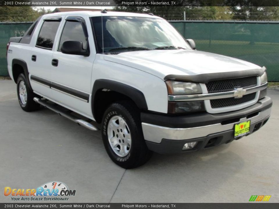 2003 Chevrolet Avalanche Z66 Summit White / Dark Charcoal Photo #1