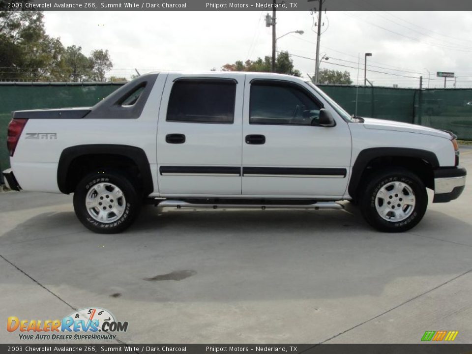 2003 Chevrolet Avalanche Z66 Summit White / Dark Charcoal Photo #2