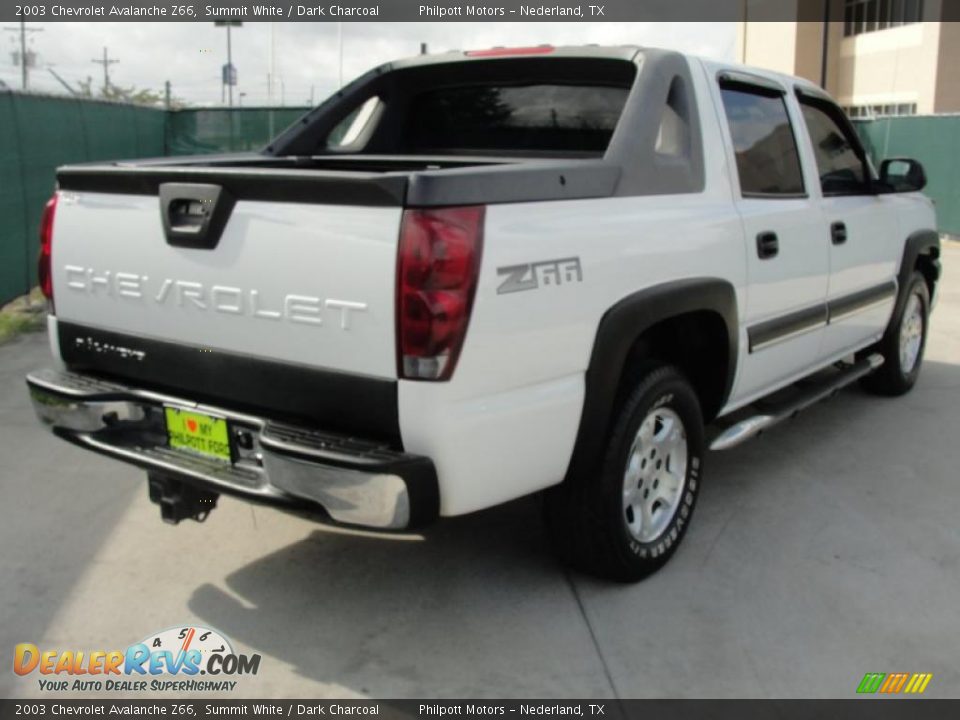 2003 Chevrolet Avalanche Z66 Summit White / Dark Charcoal Photo #3