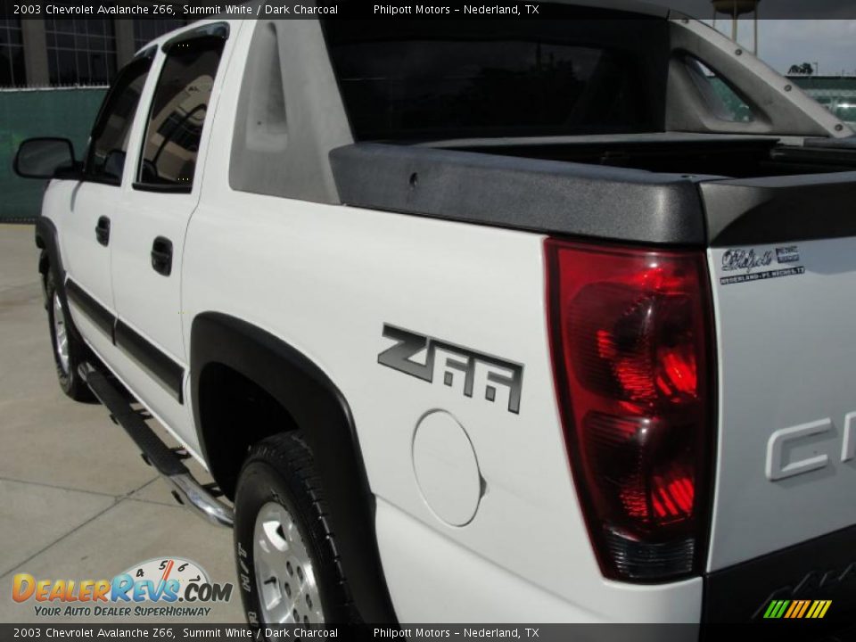 2003 Chevrolet Avalanche Z66 Summit White / Dark Charcoal Photo #5