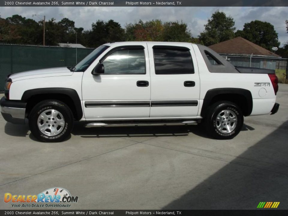 2003 Chevrolet Avalanche Z66 Summit White / Dark Charcoal Photo #6