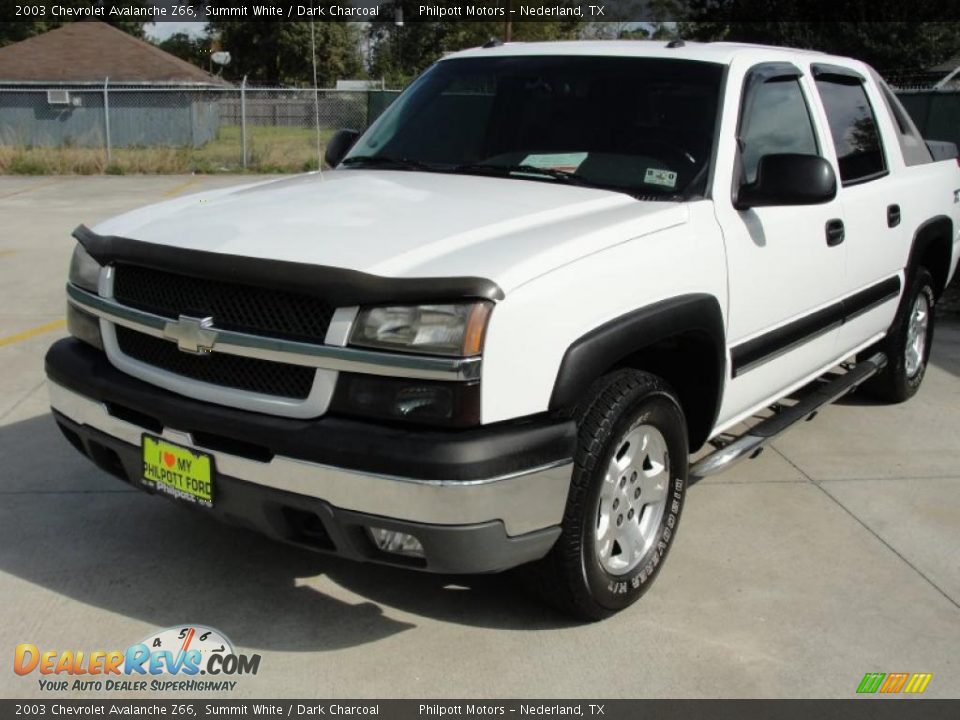 2003 Chevrolet Avalanche Z66 Summit White / Dark Charcoal Photo #7