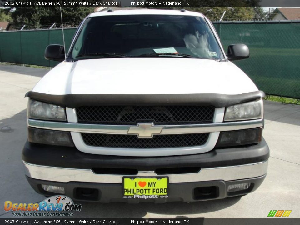 2003 Chevrolet Avalanche Z66 Summit White / Dark Charcoal Photo #8