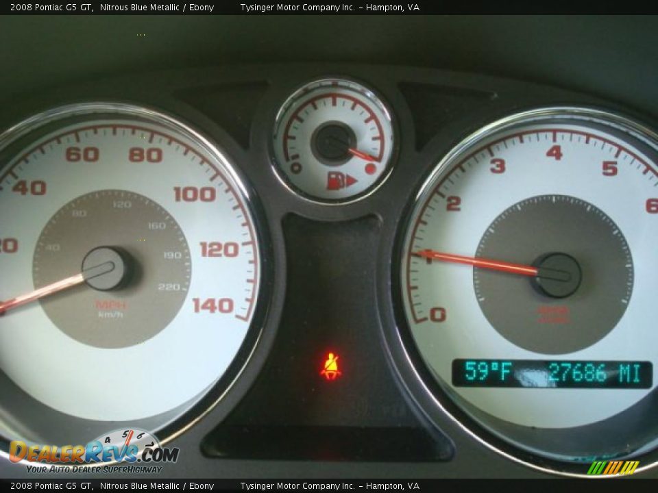 2008 Pontiac G5 GT Nitrous Blue Metallic / Ebony Photo #14