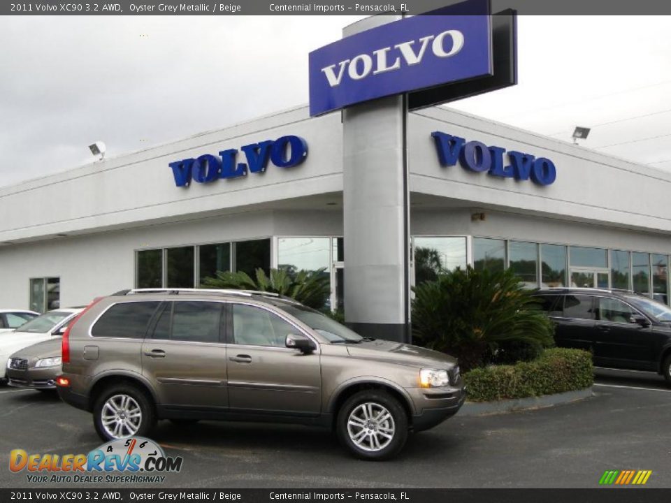 2011 Volvo XC90 3.2 AWD Oyster Grey Metallic / Beige Photo #12