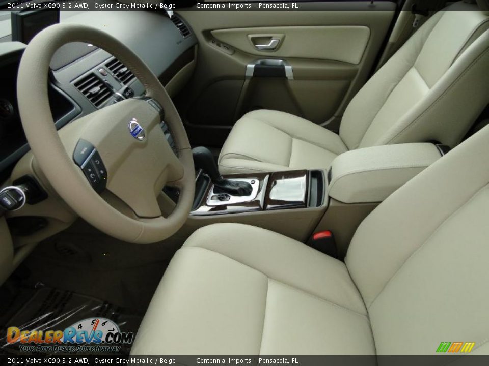 2011 Volvo XC90 3.2 AWD Oyster Grey Metallic / Beige Photo #19