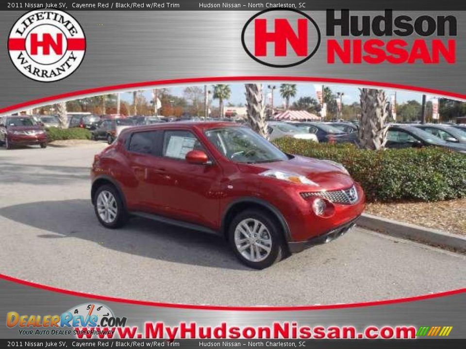 2011 Nissan Juke SV Cayenne Red / Black/Red w/Red Trim Photo #1