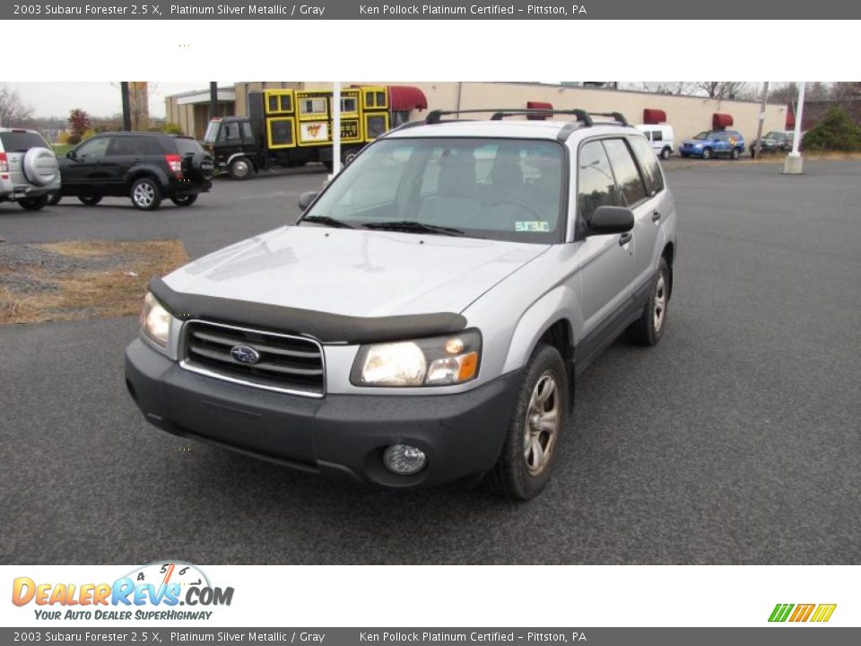 2003 Subaru Forester 2.5 X Platinum Silver Metallic / Gray Photo #2
