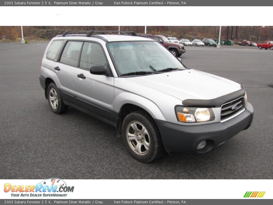 2003 Subaru Forester 2.5 X Platinum Silver Metallic / Gray Photo #4