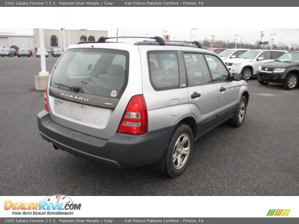 2003 Subaru Forester 2.5 X Platinum Silver Metallic / Gray Photo #6
