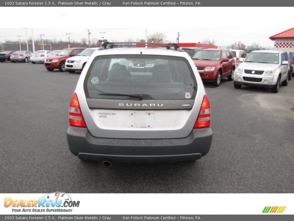 2003 Subaru Forester 2.5 X Platinum Silver Metallic / Gray Photo #7