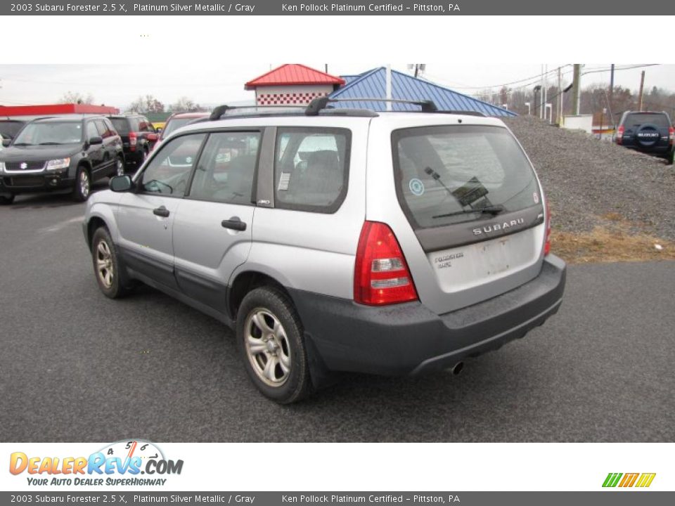 2003 Subaru Forester 2.5 X Platinum Silver Metallic / Gray Photo #8