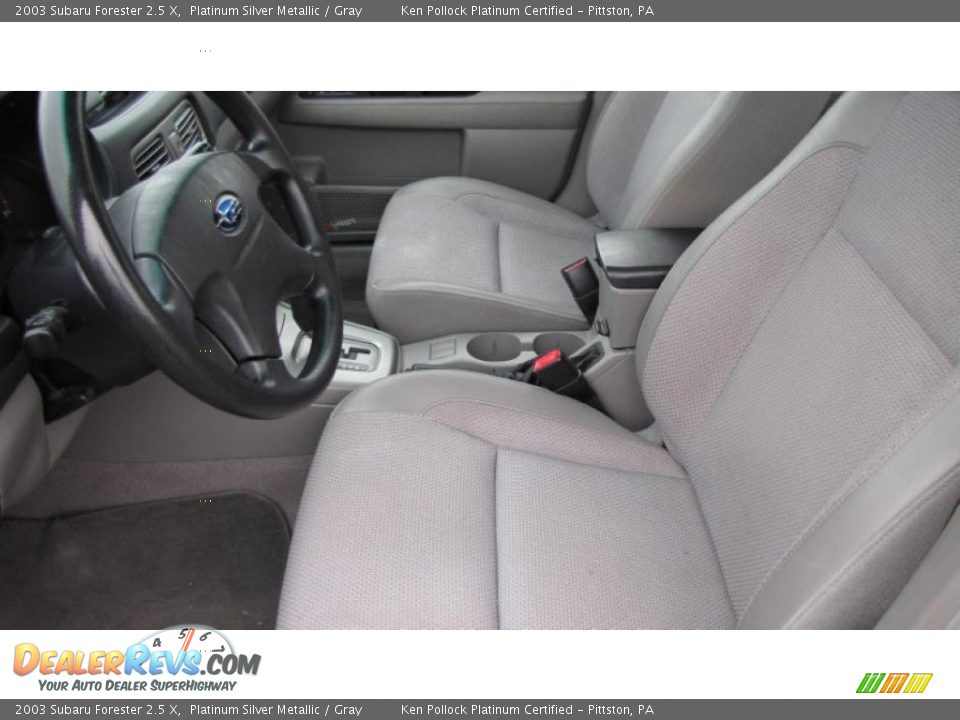 2003 Subaru Forester 2.5 X Platinum Silver Metallic / Gray Photo #12