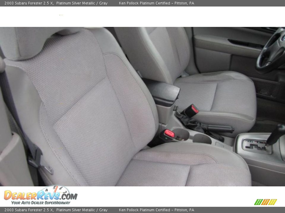 2003 Subaru Forester 2.5 X Platinum Silver Metallic / Gray Photo #14
