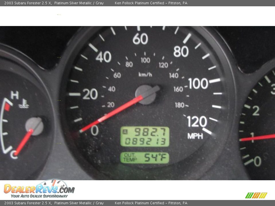 2003 Subaru Forester 2.5 X Platinum Silver Metallic / Gray Photo #20
