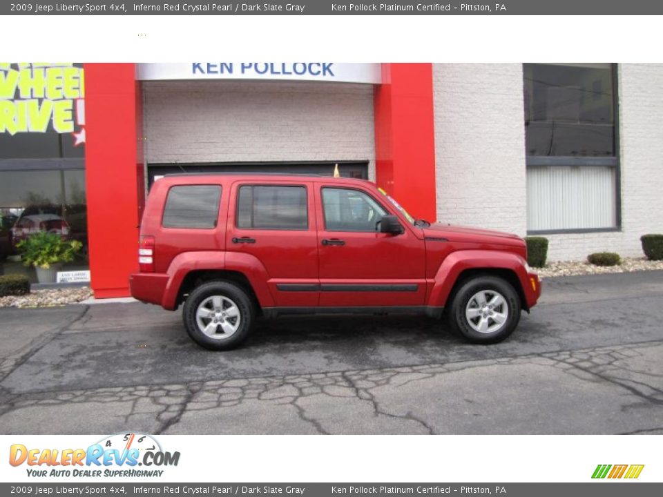 2009 Jeep Liberty Sport 4x4 Inferno Red Crystal Pearl / Dark Slate Gray Photo #1