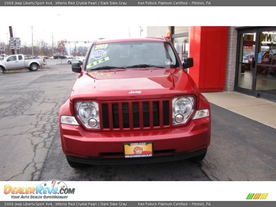 2009 Jeep Liberty Sport 4x4 Inferno Red Crystal Pearl / Dark Slate Gray Photo #3