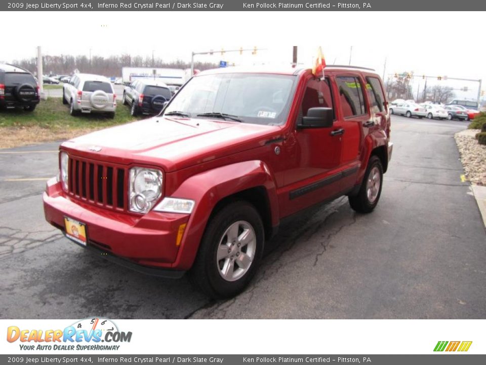 2009 Jeep Liberty Sport 4x4 Inferno Red Crystal Pearl / Dark Slate Gray Photo #4