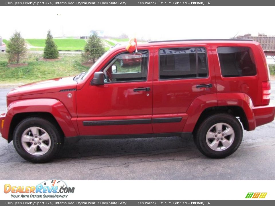 2009 Jeep Liberty Sport 4x4 Inferno Red Crystal Pearl / Dark Slate Gray Photo #5
