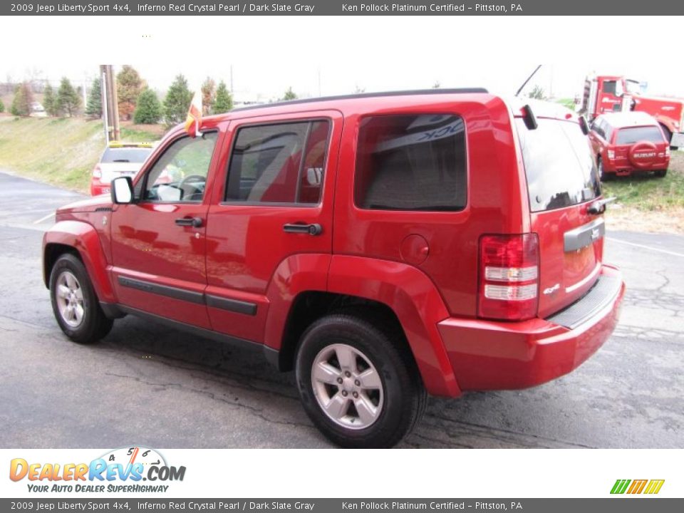 2009 Jeep Liberty Sport 4x4 Inferno Red Crystal Pearl / Dark Slate Gray Photo #6