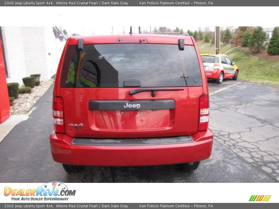 2009 Jeep Liberty Sport 4x4 Inferno Red Crystal Pearl / Dark Slate Gray Photo #7