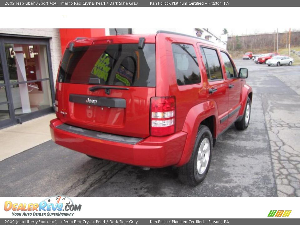 2009 Jeep Liberty Sport 4x4 Inferno Red Crystal Pearl / Dark Slate Gray Photo #8