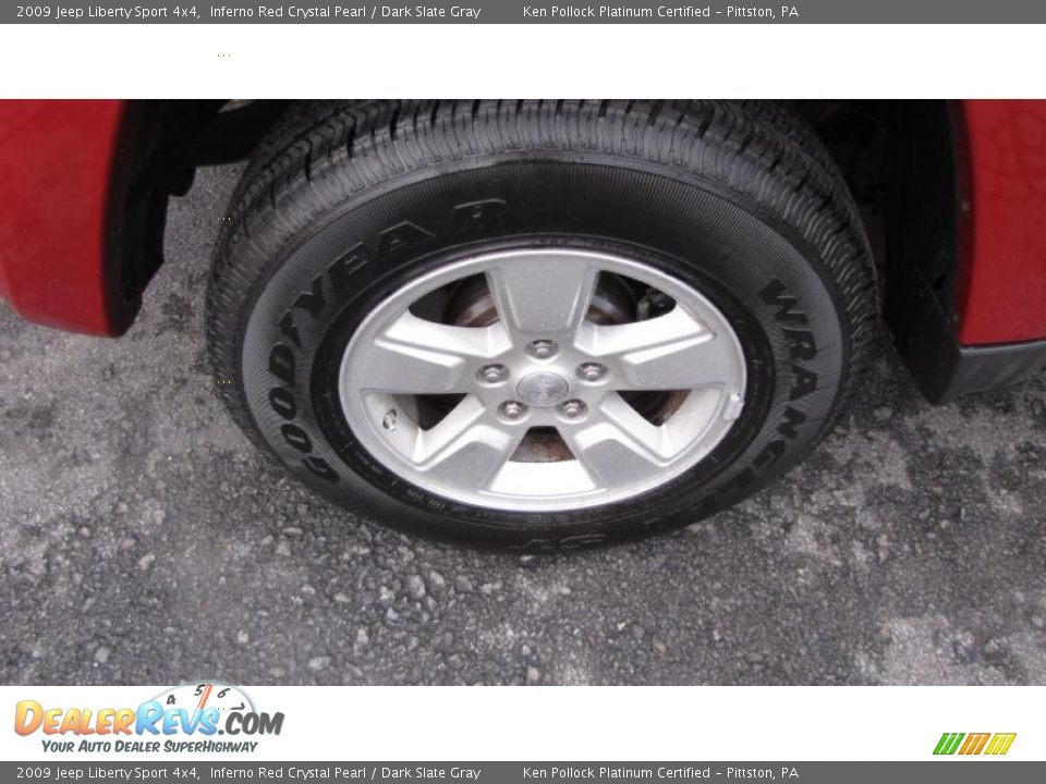 2009 Jeep Liberty Sport 4x4 Inferno Red Crystal Pearl / Dark Slate Gray Photo #9