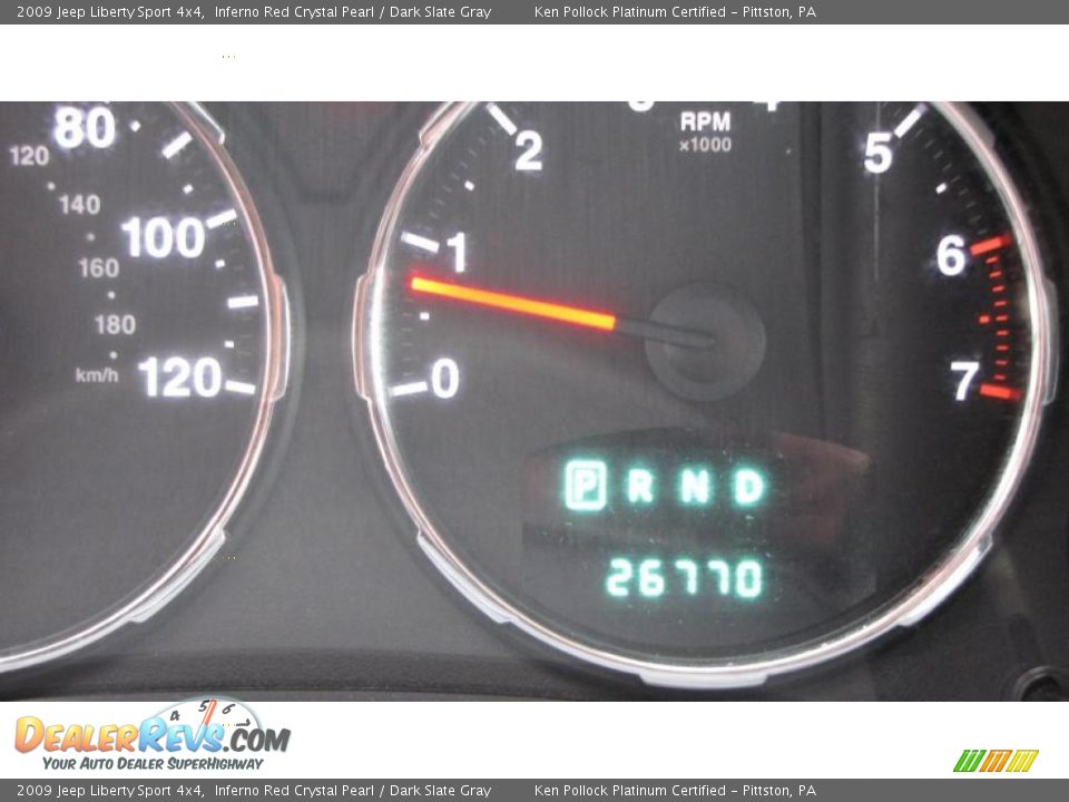 2009 Jeep Liberty Sport 4x4 Inferno Red Crystal Pearl / Dark Slate Gray Photo #23