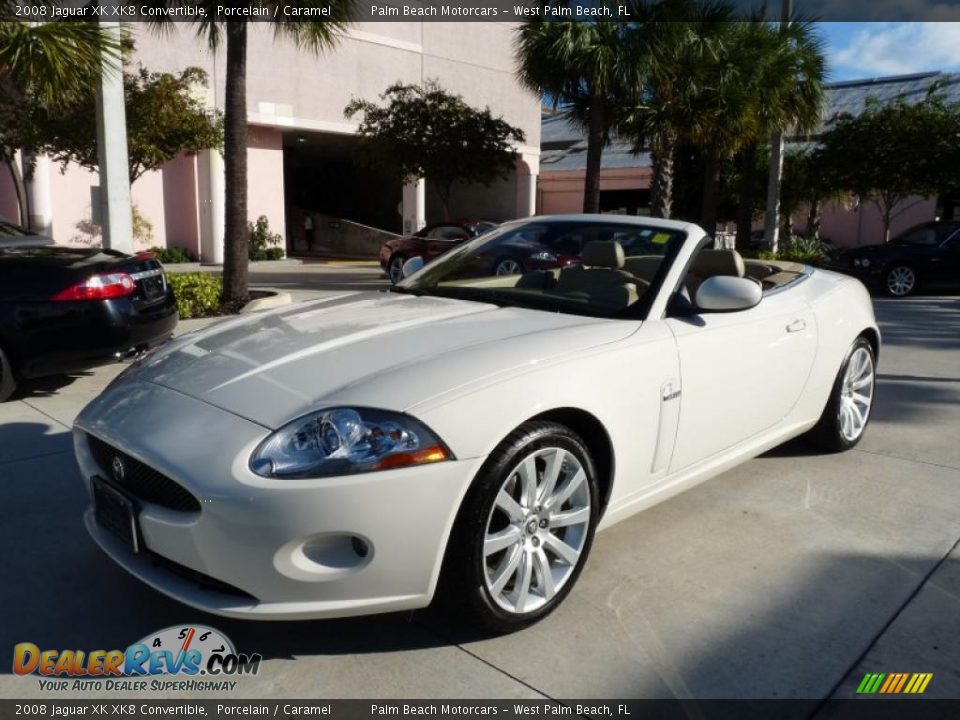 2008 Jaguar XK XK8 Convertible Porcelain / Caramel Photo #3