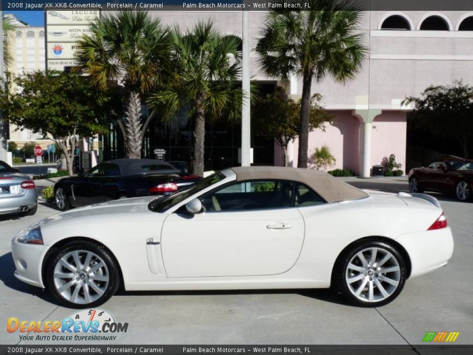 2008 Jaguar XK XK8 Convertible Porcelain / Caramel Photo #6