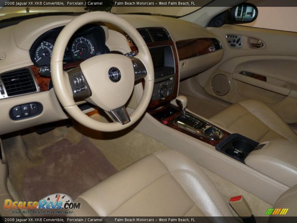 Caramel Interior - 2008 Jaguar XK XK8 Convertible Photo #15