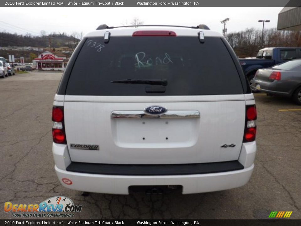2010 Ford Explorer Limited 4x4 White Platinum Tri-Coat / Black Photo #3