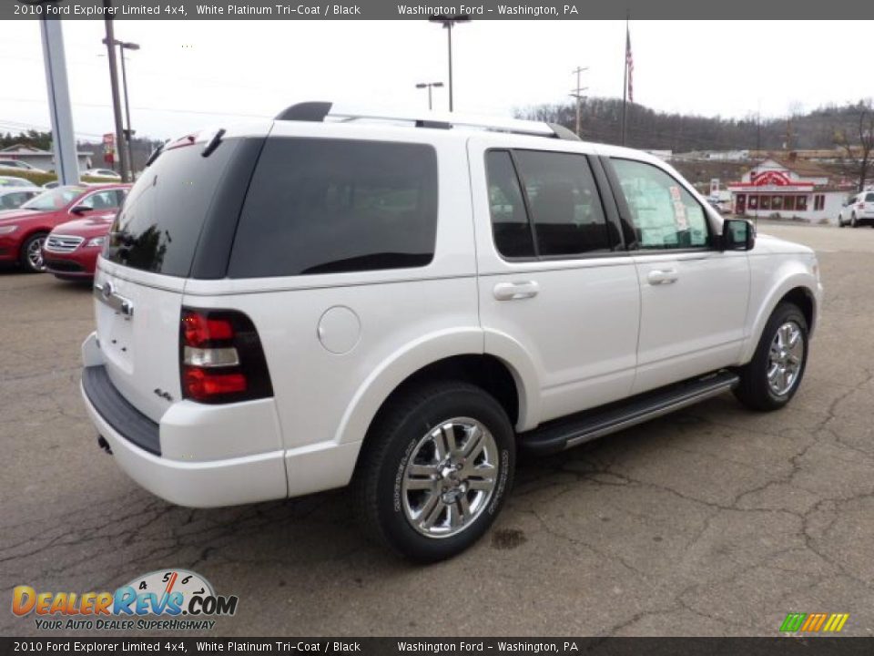 2010 Ford Explorer Limited 4x4 White Platinum Tri-Coat / Black Photo #4