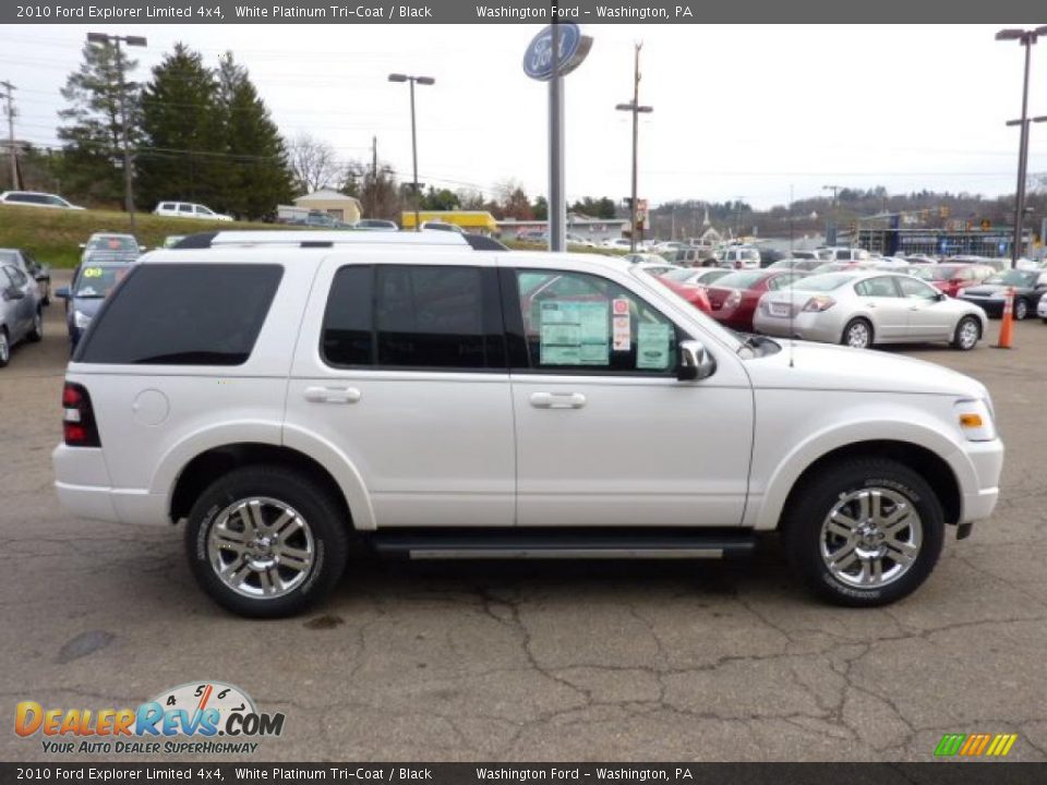 2010 Ford Explorer Limited 4x4 White Platinum Tri-Coat / Black Photo #5