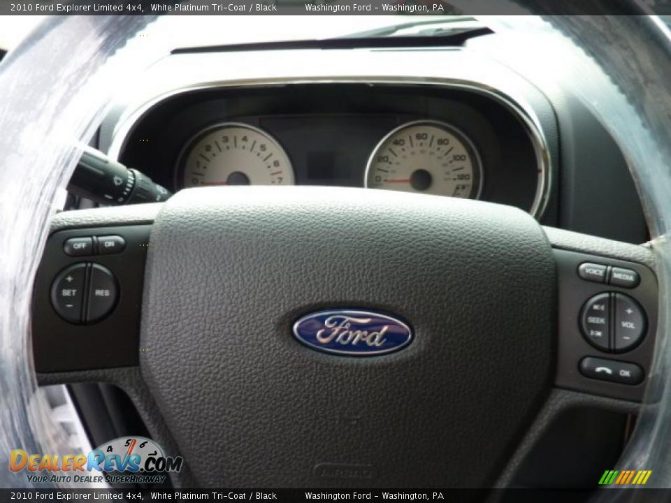 2010 Ford Explorer Limited 4x4 White Platinum Tri-Coat / Black Photo #19