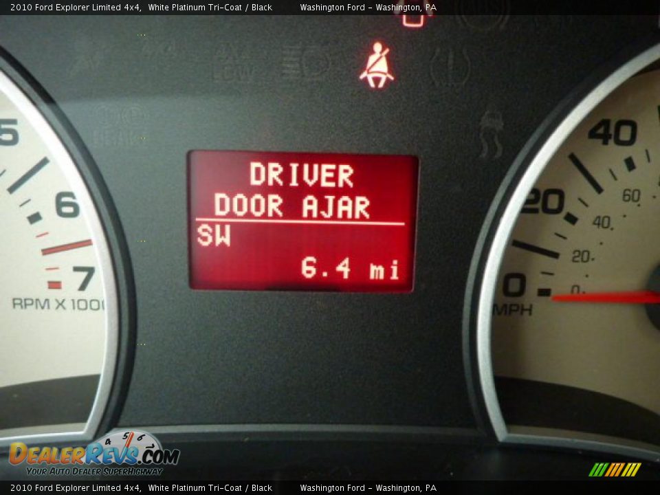 2010 Ford Explorer Limited 4x4 White Platinum Tri-Coat / Black Photo #20