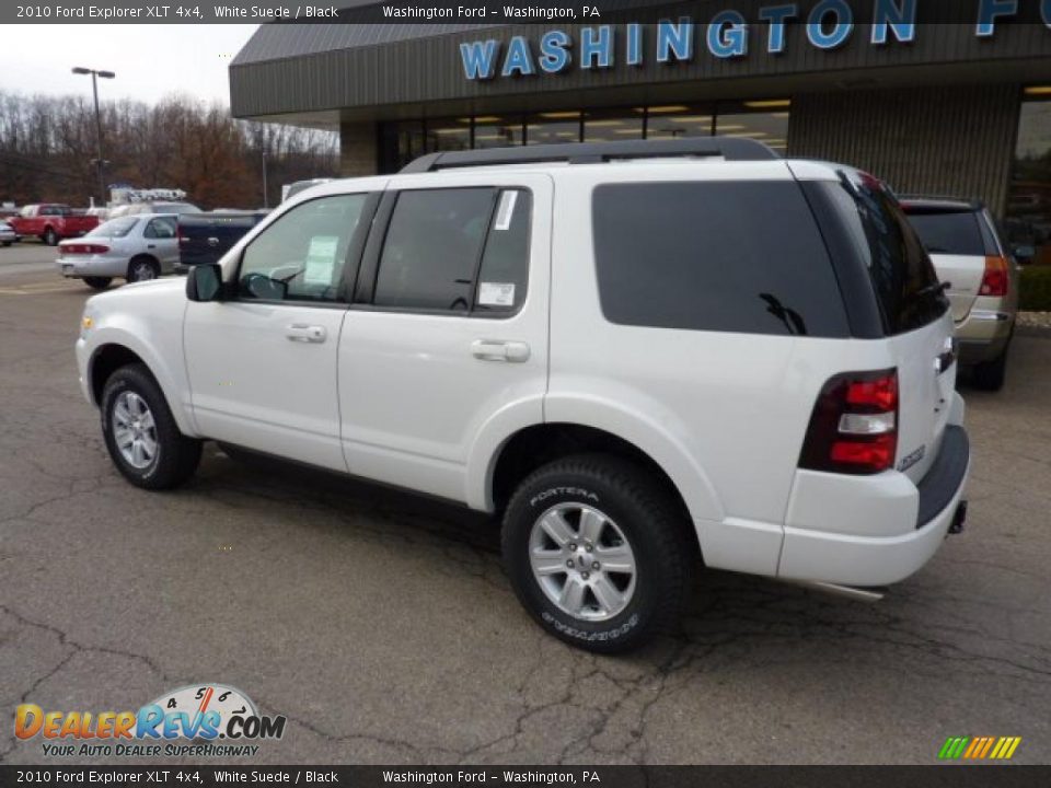 2010 Ford Explorer XLT 4x4 White Suede / Black Photo #2