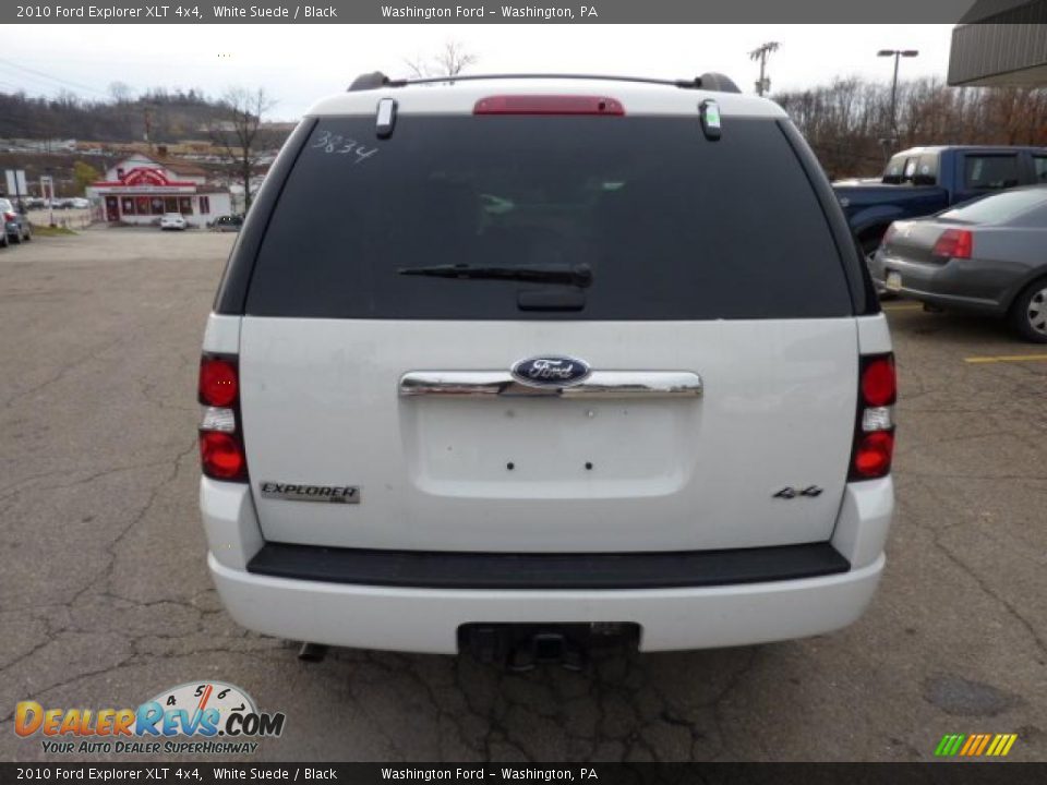 2010 Ford Explorer XLT 4x4 White Suede / Black Photo #3