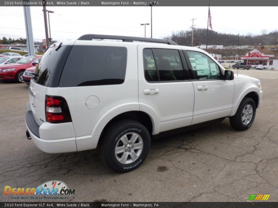2010 Ford Explorer XLT 4x4 White Suede / Black Photo #4
