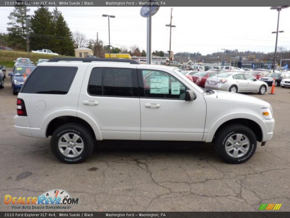 2010 Ford Explorer XLT 4x4 White Suede / Black Photo #5