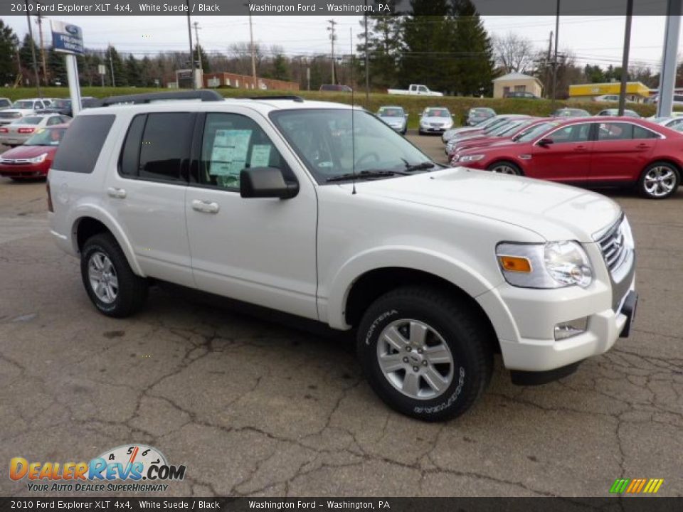 2010 Ford Explorer XLT 4x4 White Suede / Black Photo #6