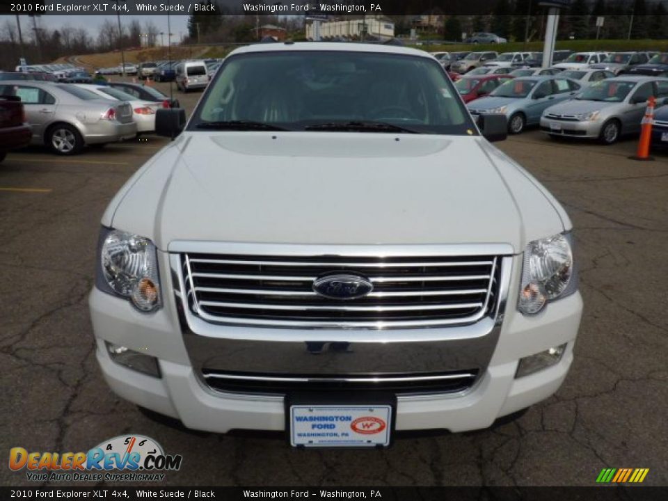 2010 Ford Explorer XLT 4x4 White Suede / Black Photo #7