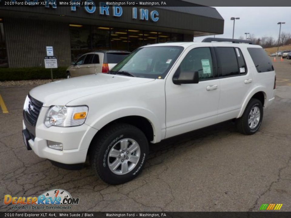 2010 Ford Explorer XLT 4x4 White Suede / Black Photo #8