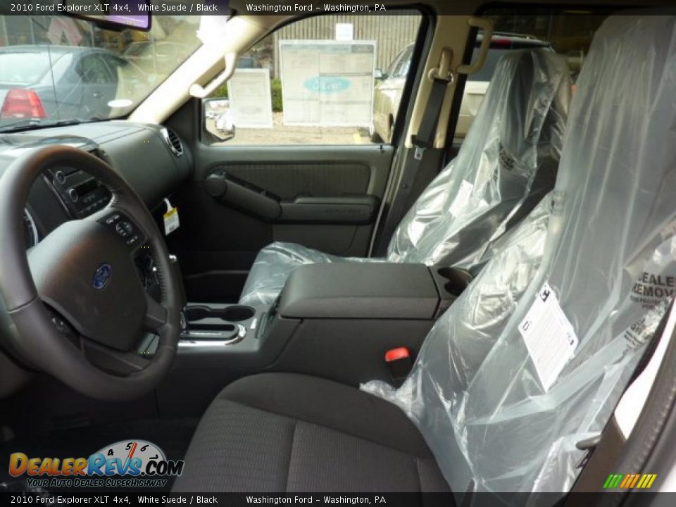 2010 Ford Explorer XLT 4x4 White Suede / Black Photo #10