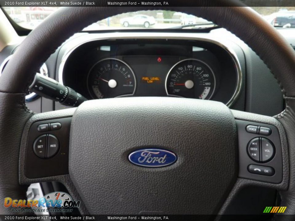 2010 Ford Explorer XLT 4x4 White Suede / Black Photo #19