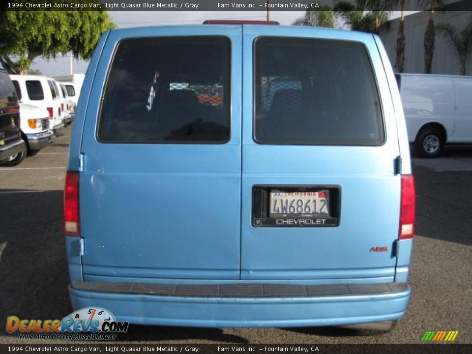 1994 Chevrolet Astro Cargo Van Light Quasar Blue Metallic / Gray Photo #5