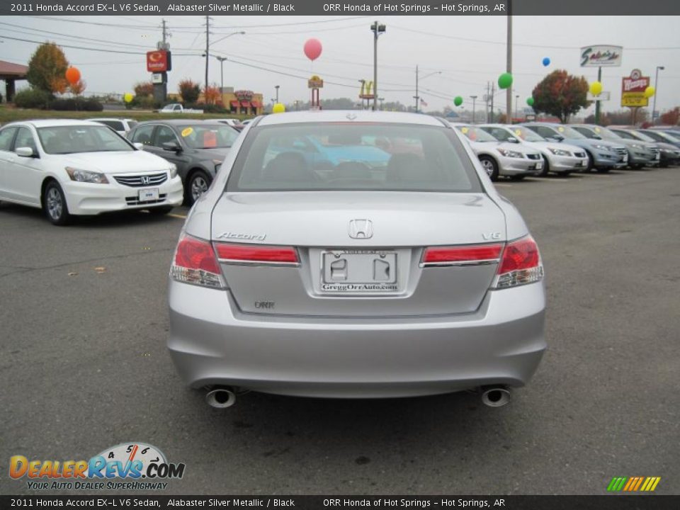 2011 Honda Accord EX-L V6 Sedan Alabaster Silver Metallic / Black Photo #4