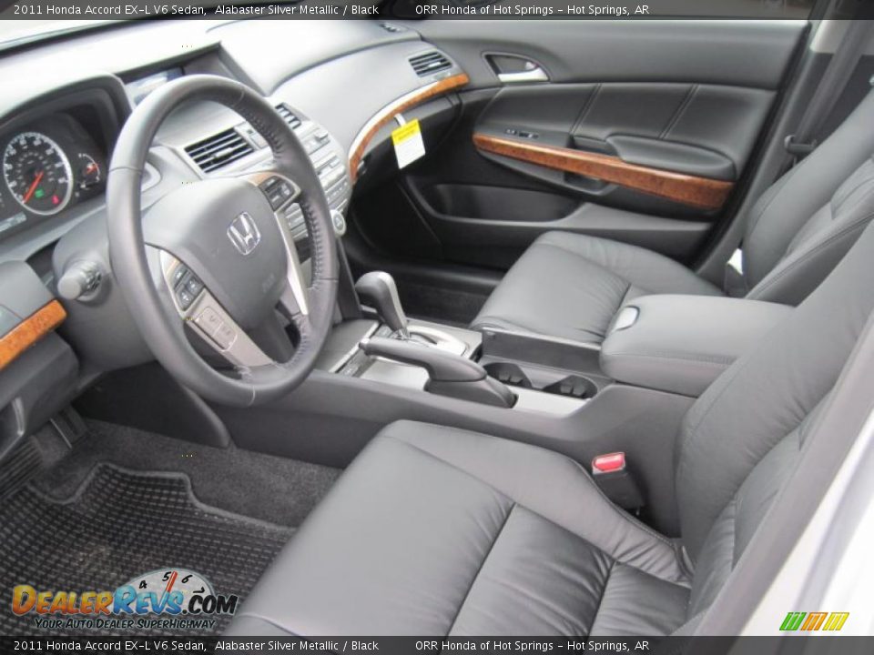 Black Interior - 2011 Honda Accord EX-L V6 Sedan Photo #13